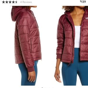 The North Face, crimson, bomber puffer jacket, brand new, wore once, size XL